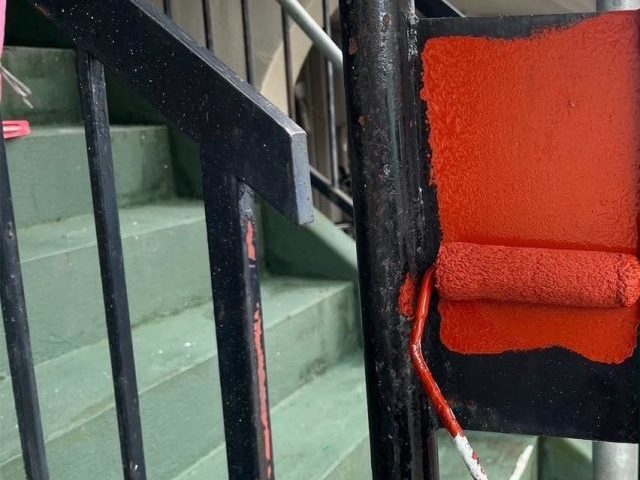 明石市の錆止め塗布状況